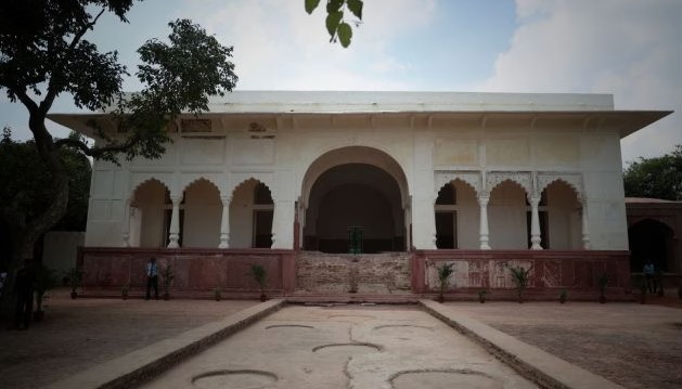 Restored interior view of Sheesh Mahal, Shalimar Bagh, Delhi